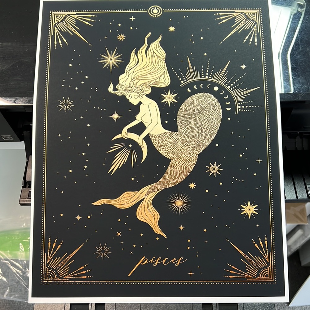 Pisces Wall Art Celestial Zodiac Print Poster Unframed - Picture 8 of 16